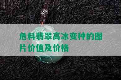 危料翡翠高冰变种的图片价值及价格