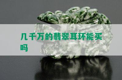 几千万的翡翠耳环能买吗