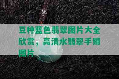 豆种蓝色翡翠图片大全欣赏，高清水翡翠手镯图片