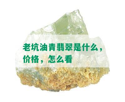 老坑油青翡翠是什么，价格，怎么看