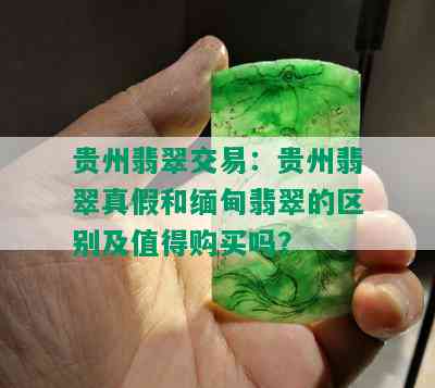 贵州翡翠交易：贵州翡翠真假和缅甸翡翠的区别及值得购买吗？