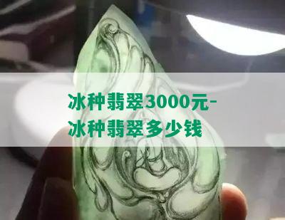 冰种翡翠3000元-冰种翡翠多少钱