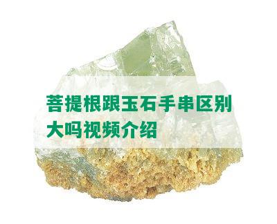 菩提根跟玉石手串区别大吗视频介绍