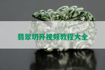 翡翠切开视频教程大全