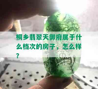 桐乡翡翠天御府属于什么档次的房子，怎么样？