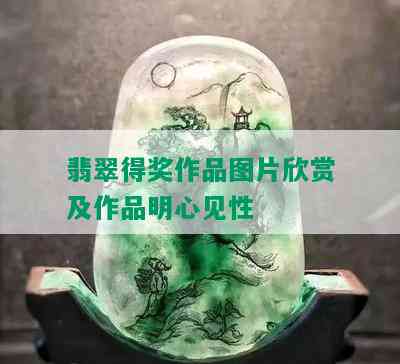 翡翠得奖作品图片欣赏及作品明心见性