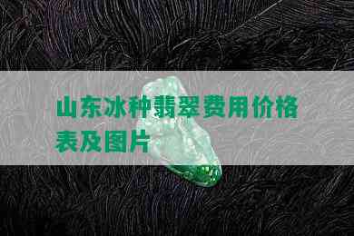 山东冰种翡翠费用价格表及图片