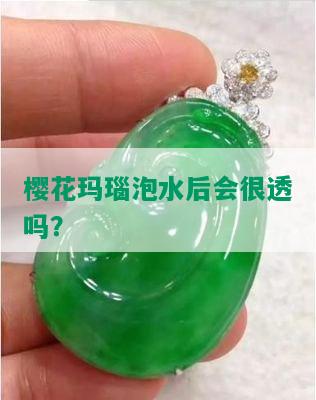 樱花玛瑙泡水后会很透吗？