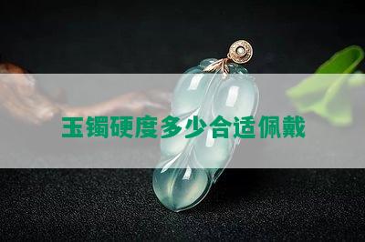 玉镯硬度多少合适佩戴