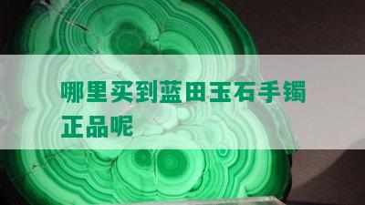 哪里买到蓝田玉石手镯正品呢