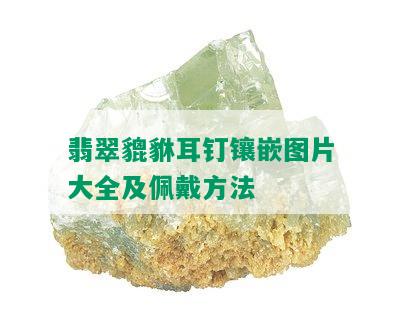 翡翠貔貅耳钉镶嵌图片大全及佩戴方法