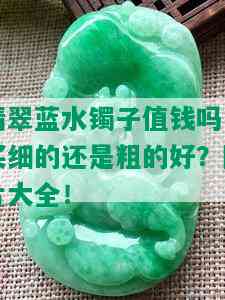 翡翠蓝水镯子值钱吗，买细的还是粗的好？图片大全！