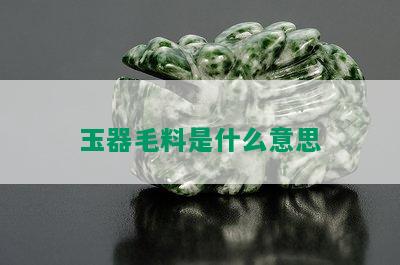 玉器毛料是什么意思