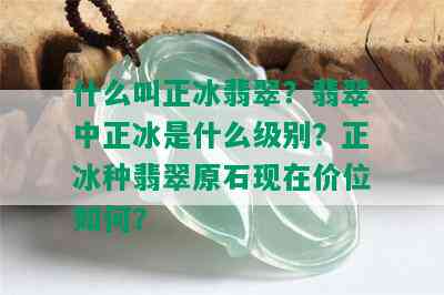 什么叫正冰翡翠？翡翠中正冰是什么级别？正冰种翡翠原石现在价位如何？