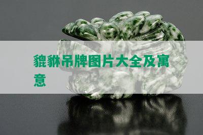 貔貅吊牌图片大全及寓意