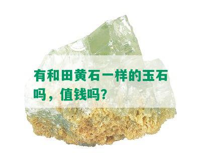 有和田黄石一样的玉石吗，值钱吗？