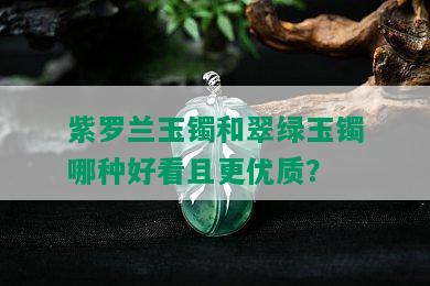 紫罗兰玉镯和翠绿玉镯哪种好看且更优质？