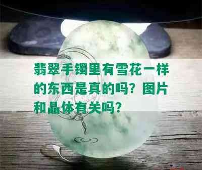 翡翠手镯里有雪花一样的东西是真的吗？图片和晶体有关吗？