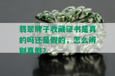 翡翠牌子收藏证书是真的吗还是假的，怎么辨别真假？