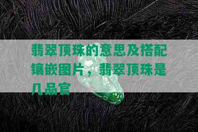 翡翠顶珠的意思及搭配镶嵌图片，翡翠顶珠是几品官