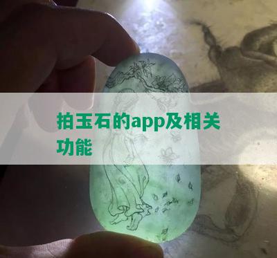 拍玉石的app及相关功能