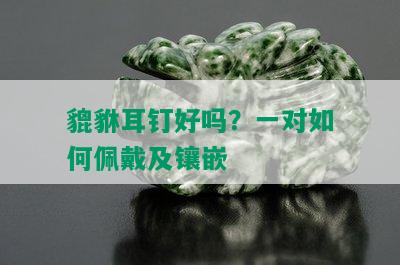 貔貅耳钉好吗？一对如何佩戴及镶嵌