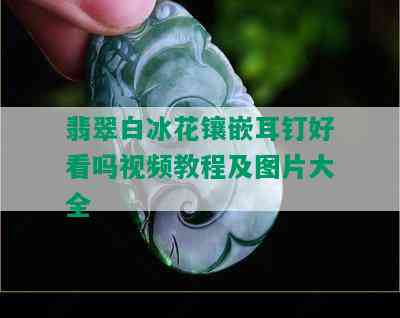 翡翠白冰花镶嵌耳钉好看吗视频教程及图片大全