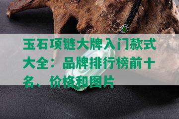 玉石项链大牌入门款式大全：品牌排行榜前十名、价格和图片