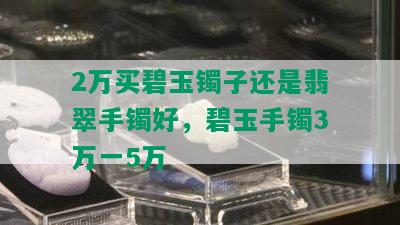 2万买碧玉镯子还是翡翠手镯好，碧玉手镯3万一5万