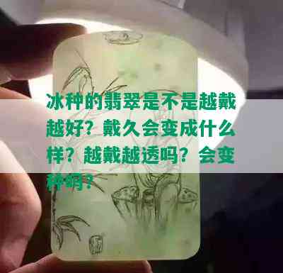 冰种的翡翠是不是越戴越好？戴久会变成什么样？越戴越透吗？会变种吗？