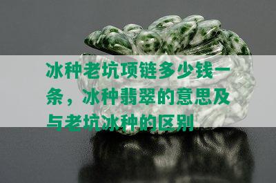 冰种老坑项链多少钱一条，冰种翡翠的意思及与老坑冰种的区别