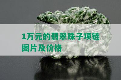 1万元的翡翠珠子项链图片及价格