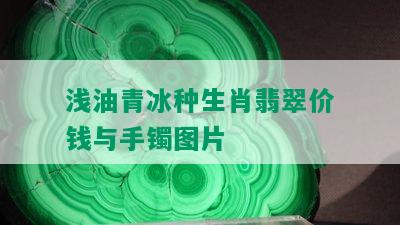 浅油青冰种生肖翡翠价钱与手镯图片