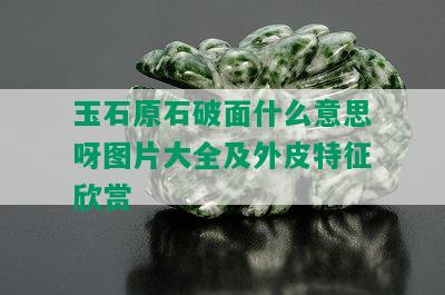 玉石原石破面什么意思呀图片大全及外皮特征欣赏