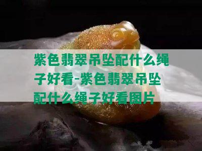 紫色翡翠吊坠配什么绳子好看-紫色翡翠吊坠配什么绳子好看图片