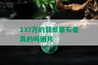 137万的翡翠原石是真的吗图片