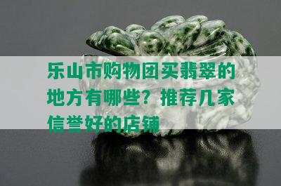 乐山市购物团买翡翠的地方有哪些？推荐几家信誉好的店铺