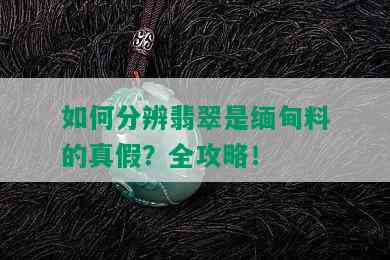 如何分辨翡翠是缅甸料的真假？全攻略！