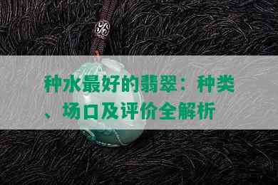 种水更好的翡翠：种类、场口及评价全解析