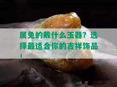 属兔的戴什么玉器？选择最适合你的吉祥饰品！