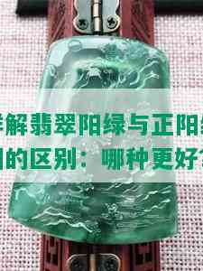 详解翡翠阳绿与正阳绿图的区别：哪种更好？