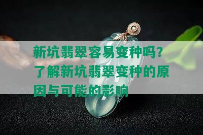 新坑翡翠容易变种吗？了解新坑翡翠变种的原因与可能的影响