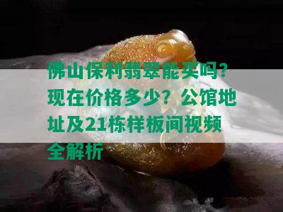 佛山保利翡翠能买吗？现在价格多少？公馆地址及21栋样板间视频全解析