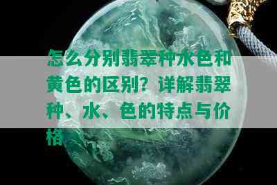 怎么分别翡翠种水色和黄色的区别？详解翡翠种、水、色的特点与价格