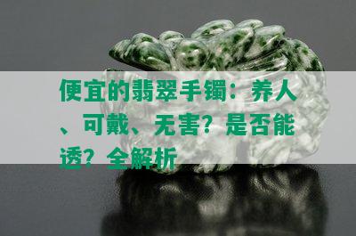 便宜的翡翠手镯：养人、可戴、无害？是否能透？全解析