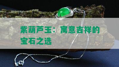 紫葫芦玉：寓意吉祥的宝石之选