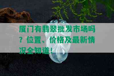 厦门有翡翠批发市场吗？位置、价格及最新情况全知道！