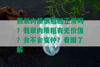 翡翠肉质很粗糙正常吗？翡翠肉质粗有无价值？会不会变种？看图了解