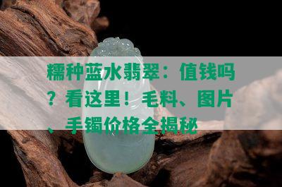 糯种蓝水翡翠：值钱吗？看这里！毛料、图片、手镯价格全揭秘