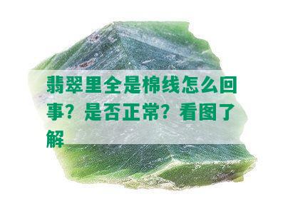 翡翠里全是棉线怎么回事？是否正常？看图了解